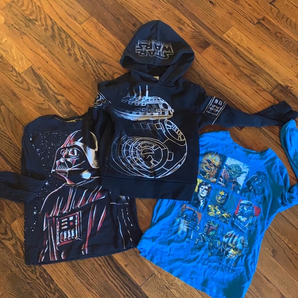 Star Wars bundle! 2 long sleeve shirts and a hoodie - Picture 1 of 4